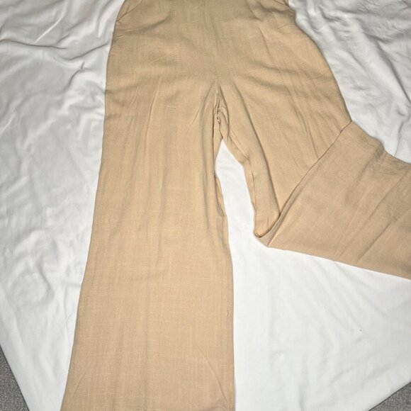 Forever 21 Women's Wideleg Jumpsuit in Taupe - US Small - Picture 3 of 9